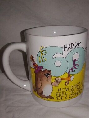 Happy 60th Birthday Coffee Mug Cup Comedy Message Mugs George Good Korea